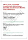 WGU D522 Task 1 Performance Assessment Guide &vert; Python Network Automation&comma; Device Inventory & DNS Audit &vert; 2026 Updated Edition