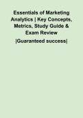 Essentials of Marketing Analytics &vert; Key Concepts&comma; Metrics&comma; Study Guide & Exam Review