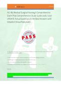 NU 185 Medical-Surgical Nursing II Comprehensive &NewLine;Exam Prep Comprehensive Study Guide 2026 &sol; 2027 &NewLine;UPDATE Actual Questions & Verified Answers with &NewLine;Detailed Clinical Rationales &NewLine;