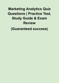 Marketing Analytics Quiz Questions &vert; Practice Test&comma; Study Guide & Exam Review