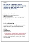 UNE GENERAL CHEMISTRY II MIDTERM &NewLine;EXAMINATION &vert; 300 QUESTIONS AND VERIFIED&NewLine;ANSWERS &vert; ALREADY GRADED A&plus; &vert; Plus&NewLine;RATIONALES &vert; BRAND NEW&excl;