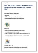 MCB 250 - EXAM 1 &vert; QUESTIONS AND VERIFIED &NewLine;ANSWERS &vert; ALREADY GRADED A&plus; &vert; BRAND &NewLine;NEW&excl;