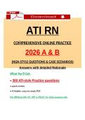 ATI RN Comprehensive Online Practice 2026 A & B &ndash; NGN-Style Questions & Case Scenarios with Answers & Detailed Rationales