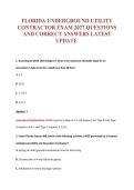 FLORIDA UNDERGROUND UTILITY&NewLine;CONTRACTOR EXAM 2027 QUESTIONS&NewLine;AND CORRECT ANSWERS LATEST&NewLine;UPDATE