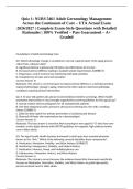 Quiz 1&colon; NURS 5461 Adult Gerontology Management Across the Continuum of Care &ndash; UTA Actual Exam 2026&sol;2027 &vert; Complete Exam-Style Questions with Detailed Rationales &vert; 100&percnt; Verified &ndash; Pass Guaranteed &ndash; A&plus; Graded