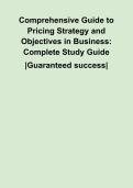 Pricing Strategy and Objectives in Business&colon; Complete Study Guide