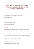 HESI MATERNITY OB ADVANCED&NewLine;PRACTICE EXAM QUESTIONS AND&NewLine;CORRECT ANSWERS