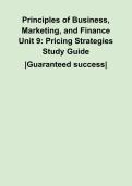 Principles of Business&comma; Marketing&comma; and Finance Unit 9&colon; Pricing Strategies Study Guide