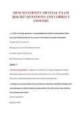 HESI MATERNITY OB EXAM Bundle &vert; Update Questions with complete and Verified solutions&period;
