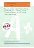 Test Bank for Essentials of Pediatric Nursing&comma; &NewLine;5th Edition by Kyle & Carman &vert; Complete &NewLine;Chapters with Verified Answers &vert; Latest &NewLine;Updated Edition 2026 &NewLine;