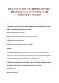 HESI MILESTONE 2 COMPREHENSIVE&NewLine;REMEDIATION QUESTIONS AND&NewLine;CORRECT ANSWERS