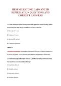 HESI MILESTONE 2 ADVANCED&NewLine;REMEDIATION QUESTIONS AND&NewLine;CORRECT ANSWERS