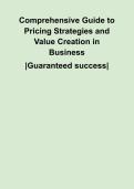 Comprehensive Guide to Pricing Strategies and Value Creation in Business