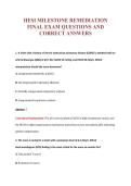 HESI MILESTONE REMEDIATION&NewLine;FINAL EXAM QUESTIONS AND&NewLine;CORRECT ANSWERS