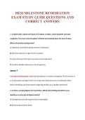 HESI MILESTONE EXAM Bundle &vert; Update Questions with complete and Verified solutions&period;