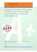 Test Bank 1 for Essentials of Pediatric Nursing&comma; &NewLine;5th Edition by Kyle & Carman &vert; Complete &NewLine;Chapters with Verified Answers &vert; Latest &NewLine;Updated Edition 2026 