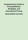 Comprehensive Guide to Pricing Methods&comma; Strategies&comma; and International Pricing