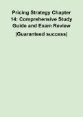 Pricing Strategy Chapter 14&colon; Comprehensive Study Guide and Exam Review
