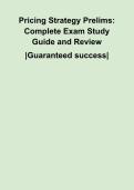 Pricing Strategy Prelims&colon; Complete Exam Study Guide and Review