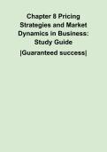 Chapter 8 Pricing Strategies and Market Dynamics in Business&colon; Study Guide
