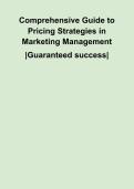 Comprehensive Guide to Pricing Strategies in Marketing Management