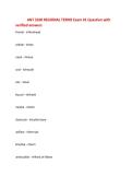 ANT 3100 REGIONAL TERMS Exam &num;1 Question with&NewLine;verified answers
