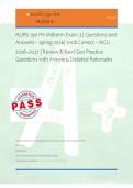 NURS 190 PA Midterm Exam 3 &vert; Questions and &NewLine;Answers &ndash; spring 2026&vert; 100&percnt; Correct &ndash; WCU &NewLine;2026&ndash;2027 &vert; Review & Next Gen Practice &NewLine;Questions with Answers&comma; Detailed Rationales 