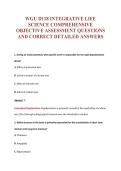 WGU D118 INTEGRATIVE LIFE&NewLine;SCIENCE COMPREHENSIVE&NewLine;OBJECTIVE ASSESSMENT QUESTIONS&NewLine;AND CORRECT DETAILED ANSWERS