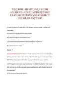 WGU D118 - BUSINESS LAW FOR&NewLine;ACCOUNTANTS COMPREHENSIVE&NewLine;EXAM QUESTIONS AND CORRECT&NewLine;DETAILED ANSWERS