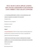 WGU D118 CLOUD APPLICATIONS&NewLine;ADVANCED ASSESSMENT QUESTIONS&NewLine;AND CORRECT DETAILED ANSWERS