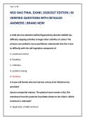 NSG 5442 FINAL EXAM &vert; 2026&sol;2027 EDITION &vert; 80 &NewLine;VERIFIED QUESTIONS WITH DETAILED &NewLine;ANSWERS &vert; BRAND NEW&excl;