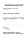 Adult Health 1 Exam One Practice Questions With Verified &NewLine;Correct Answers A&plus; Graded 100&percnt; Pass 2026&sol;2027 