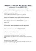 444 Exam 1 Questions With Verified Correct &NewLine;Answers A&plus; Graded 2026&sol;2027 