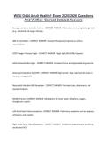 WGU D444 Adult Health 1 Exam 2025&sol;2026 Questions &NewLine;And Verified  Correct Detailed Answers 