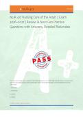 NUR 417 Nursing Care of the Adult 2 Exam  &NewLine;2026&ndash;2027 &vert; Review & Next Gen Practice &NewLine;Questions with Answers&comma; Detailed Rationales &NewLine; 