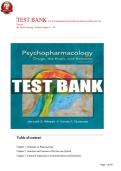 TEST BANK For Psychopharmacology&colon; Drugs&comma; the Brain&comma; and Behavior&comma; 3rd Edition By Meyer Nursing&comma; Verified Chapters 1 - 20&comma; Complete Newest Version