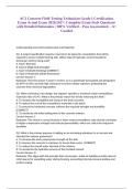 ACI Concrete Field-Testing Technician Grade I Certification Exam Actual Exam 2026&sol;2027 &vert; Complete Exam-Style Questions with Detailed Rationales &vert; 100&percnt; Verified &ndash; Pass Guaranteed &ndash; A&plus; Graded