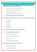 WGU D522 Questions & Answers&colon; Python Built-in Functions and Operations 2026 &vert; High-Yield Review &vert; Graded A&plus;