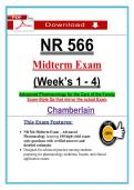 Chamberlain NR 566 Midterm Exam Advanced Pharmacology &lpar;2026&sol;2027&rpar; Actual Questions & Verified Answers &vert; Updated PDF
