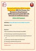 Nursing Test & Nutrition MCQs Complete Practice Exam &vert; BMR&comma; Diet Therapy&comma; Pain Management&comma; Sleep Hygiene & Self-Management &vert; 2026-2027 Updated&NewLine;