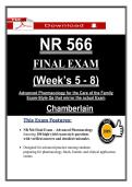 NR 566 Final Exam &ndash; Advanced Pharmacology for the Care of the Family Chamberlain &lpar;2026&sol;2027&rpar; Actual Questions & Answers &lpar; 100&percnt; Correct&rpar;