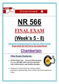 NR 566 Final Exam &ndash; Chamberlain Advanced Pharmacology for the Care of the Family &lpar;2026&sol;2027&rpar; Actual Questions & Answers &lpar; 100&percnt; Correct&rpar;