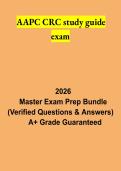 AAPC CRC Study Guide Exam 2026 &vert; Certified Risk Adjustment Coder Exam Review & Test Prep