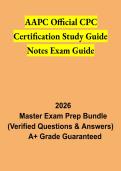 AAPC Official CPC Certification Study Guide Notes 2026 &vert; Certified Professional Coder Exam Review