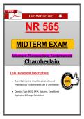 Chamberlain NR 565 Midterm Exam Advanced Pharmacology Fundamentals &lpar;2026&sol;2027&rpar; Actual Questions & Verified Answers &lpar;Updated PDF&rpar;