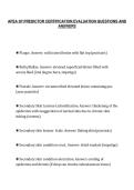 APEA 3P PREDICTOR CERTIFICATION EVALUATION QUESTIONS AND&NewLine;ANSWERS