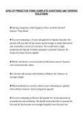 APEA 3P PREDICTOR ITEMS COMPLETE QUESTIONS AND VERIFIED&NewLine;SOLUTIONS