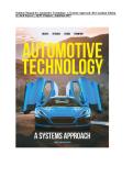 Solution Manual for Automotive Technology&colon; A Systems Approach&comma; 4th Canadian Edition by Jack Erjavec&comma; Martin Restoule&comma; Stephen Leroux & Rob Thompson &vert; All 55 Chapters &vert; Complete Solutions &vert; 2027