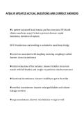 APEA 3P UPDATED ACTUAL QUESTIONS AND CORRECT ANSWERS