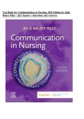 Test Bank for Communication in Nursing&comma; 10th Edition by Julia Balzer Riley &vert; All 30 Chapters &vert; Questions & Answers &vert; 2027